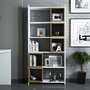 Hanah Home Estantería Moderna Blanco y Nogal